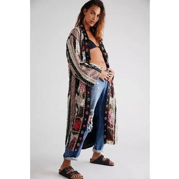New Free People Kayla Duster Size Medium - Picture 1 of 10